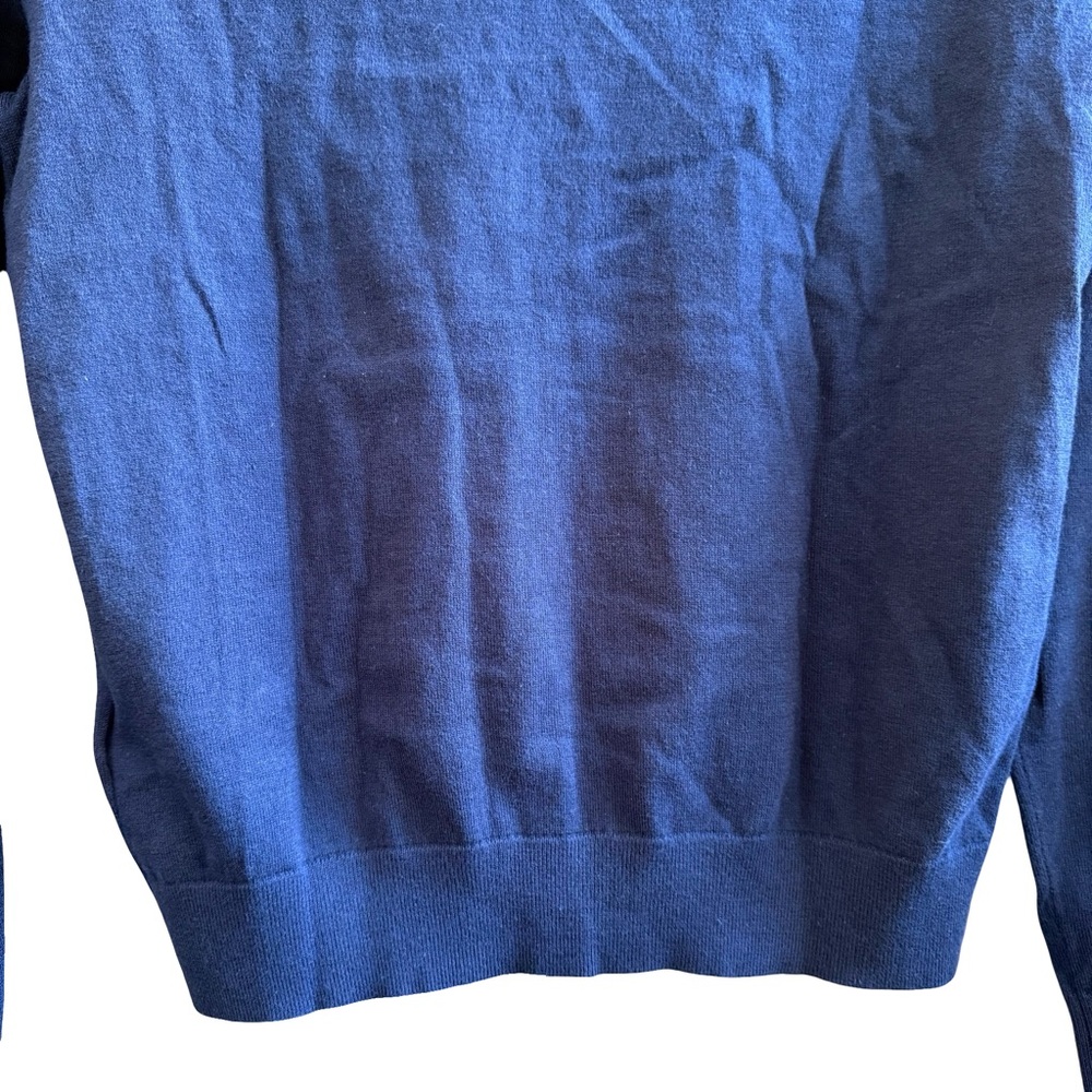 NWT J. Crew Navy Classic Cotton Button-Up Sweater Cardigan Minimalist Academia - Picture 15 of 16